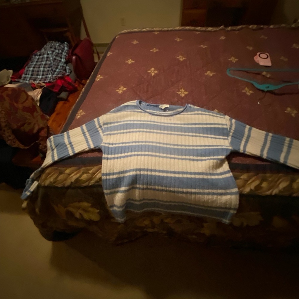 Striped Blue and White Women’s Sweater